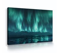TOANGWALL Aurora Borealis Canvas Wall Art Coastal Scenery Large Landscape Mural Print Nature Photography Poster for Bedroom Living Room Decor 70x100cm