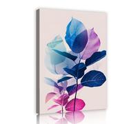 TOANGWALL Botanical Canvas Wall Art Gradient Colors Leaf Design Contemporary Nature Inspired Modern Print for Living Room Bedroom Decor 30x45cm