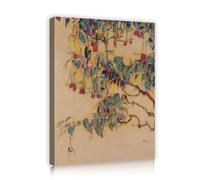 TOANGWALL Egon Schiele Sonnenbaum Canvas Wall Art Dressing Room Expressionism Autumn Tree Framed Painting Picture for Parlor Showroom Decor 40x50cm