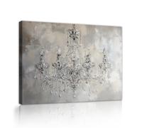 TOANGWALL Elegant Chandelier Canvas Wall Art Luxury Vintage Accent Painting Home Interior Design Prints Mural for Bedroom Living Room Decor 50x75cm