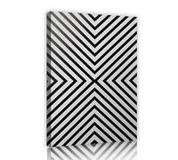 TOANGWALL Geometric Illusion Canvas Wall Art Black and White Abstract Mural Modern Pictures Artwork Prints Poster Painting for Living Room Decor 50x75cm
