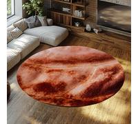 TOANGWALL Nature Botanical Round Rug 70cm Abstract Leaf Plant Textured Pattern Washable Soft Low Pile Non Slip Indoor Circle Carpet for Hallway Playroom