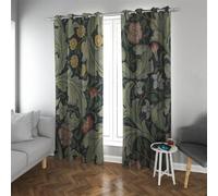 TOANGWALL William Morris Blackout Curtains for Living Room Bedroom Home Decor Leicester Vintage Floral Design Eyelet Party Window Drapes 2 Panels W66xL72in