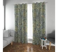 TOANGWALL William Morris Blackout Curtains for Living Room Bedroom Home Decor Retro Illustrations of Jasmine Flowers Window Drapes Eyelet 2 Panels W66xL72in