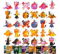 TOANWOD 30PCS Halloween Party Bag Fillers: Goody Bag Fillers & Party Favours - Pinata Filler with 30 Keyring & Cards