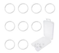 TOAOB 10 pcs 925 Sterling Silver Open Jump Rings Silver O Rings Connector 6 mm Split Open Rings for DIY Craft Necklaces Bracelet Pendant Keychains Jewelry Making