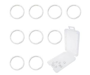 TOAOB 10 pcs 925 Sterling Silver Open Jump Rings Silver O Rings Connector 6 mm Split Open Rings for DIY Craft Necklaces Bracelet Pendant Keychains Jewelry Making