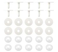 TOAOB 10 Set Doll Joints 45 mm White Plastic Animals Joints Safety Joints for Doll Making Limbs and Head Joints