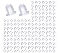Toaob 1000 Pieces Silicone Back Earring Backs Clear Rubber Push Back Earring Findings for DIY Jewellery