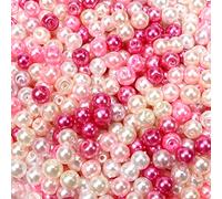 TOAOB 1000pcs Glass Pearl Beads 10 Color 4mm Round Imitation Pearls