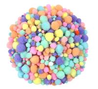 TOAOB 1000pcs Macaron Pom Poms 10mm to 30mm Assorted Fluffy Pom Poms Multicolor Fuzzy Pompoms Balls for DIY Crafts Decorations Projects