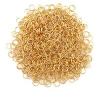 TOAOB 1000pcs Metal Open Jump Rings 8mm Gold Chain Linker Connector for DIY Bracelets Necklace Jewelry Making and Key Chains