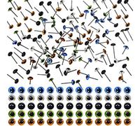 TOAOB 100pcs 5mm Glass Eyes Kits Mixed Colors for Crafts Needle Felting Bears Dolls Decoys Sewing