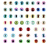 TOAOB 100pcs 8mm Glass Dragon Eyes Cabochon Eyes Safety Eyes