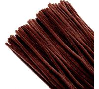 TOAOB 100pcs Dark Brown Pipe Cleaners for Craft 30cm Long Chenille Stem 6mm Thick Fuzzy Sticks Craft Supplies for DIY Flowers Projects Home Decorations