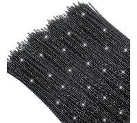 TOAOB 100pcs Glitter Pipe Cleaners Glitter Black 30cm Chenille Stems Craft Supplies Wire Bending Plush for Art and Craft Projects DIY Decorations