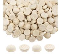 TOAOB 100pcs Half Wooden Beads Natural Unfinished Wooden Half Craft Balls 12mm Small Split Round Hemisphere Wood Ball for Painting DIY Jewellery Making Art Crafts Assortments
