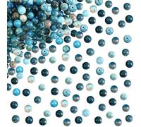 TOAOB 100pcs Natural Stone Beads 6mm Blue Apatite Stone Beads
