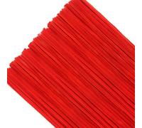 TOAOB 100pcs Red Pipe Cleaners for Craft 30cm Long Chenille Stem 6mm Thick Fuzzy Sticks Craft Supplies for DIY Flowers Projects Home Decorations