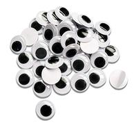 TOAOB 100pcs Small Wiggle Googly Eyes with Self Adhesive 6mm Round Black White Sticky Wobbly Eyes Plastic Craft Eyes for DIY Scrapbooking Crafts