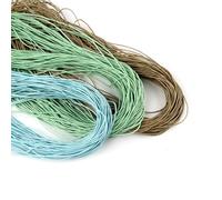 TOAOB 105 Meters Waxed Cotton Cords Braided Cotton Cord Light Blue Light Brown Mint Green Thread Beading Strings 1mm for Jewellery Making Craft Decoration