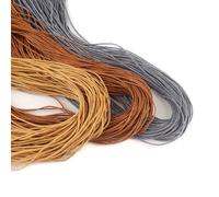 TOAOB 105 Metres Waxed Cotton Cord 1mm Dark Grey Light Yellow Red Brown Leather String Waxed Cotton Cords for Jewellery Making Necklaces Bracelets Dreamcatcher Making DIY Crafts