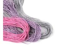 TOAOB 105 Metres Waxed Cotton Cord 1mm Light Pink Light Purple Grey Leather String Waxed Cotton Cords for Jewellery Making Necklaces Bracelets Dreamcatcher Making DIY Crafts