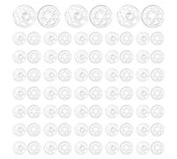 TOAOB 120 Pairs Plastic Snap Fasteners Buttons Clear Invisible Press Studs Sew on Snap Buttons for Clothing DIY Clothes Shirt Sew Purse Handbag 12mm