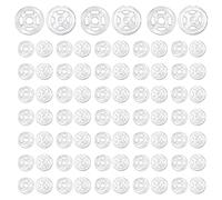 TOAOB 120 Pairs Press Studs Plastic Snap Fasteners Transparent Sew on Buttons Clear Invisible DIY Clothing Buttons for Shirt Purse Handbag Crafts Sewing 12mm