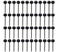 TOAOB 150pcs Black Glass Eyes 4mm Black Beans Needle Felting Eyes Doll Eyeballs Craft Eye for Doll Making Needle Felting Crafts