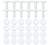 TOAOB 20 Set Doll Joints 20mm White Plastic Animal Joints for Doll Making Limbs and Head Joints