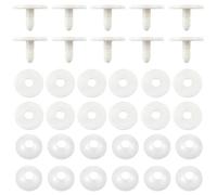TOAOB 20 Set Joints 45 mm White Plastic Animals Safety Joints for Crafts