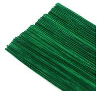 TOAOB 200pcs Dark Green Pipe Cleaners for Craft 30cm Long Chenille Stem 6mm Thick Fuzzy Sticks Craft Supplies for DIY Flowers Projects Home Decorations