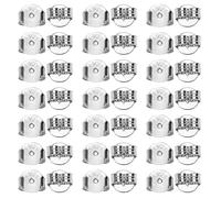 TOAOB 20pcs Earring Backs 925 Silver Butterfly Style Safety Backs Scrolls Earring Stoppers Universal Size for Stud Earrings Locking Earring Making