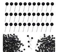 TOAOB 300pcs Black Glass Safety Eyes 6mm Small Doll Eyeballs for Crafts Needle Felting Bears Dolls Decoys Sewing
