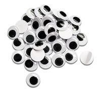 TOAOB 300pcs Black White Wiggle Googly Eyes 10mm with Self Adhesive