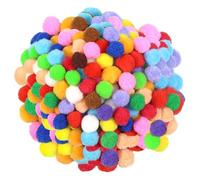 TOAOB 300pcs Mini Pom Poms 10mm Coloured Small Pompoms Craft Mix Assorted Fluffy Multicolor Fuzzy Balls for Crafting DIY Decorations