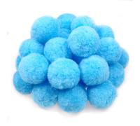 TOAOB 30pcs 5cm Large Pom Poms Balls Light Blue Fluffy Pompoms for DIY Crafts Decorations