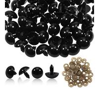 TOAOB 50 PCS 20 mm Safety Eyes for Crochet Dolls Eyes Crochet Eyes Plastic with Washers Amigurumi Doll Making DIY Craft Plush Animals
