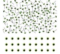 TOAOB 50pcs 3mm Green Glass Eyes Kits Crochet Eyes for Crafts | Needle Felting, Dolls Sewing, Plush Animals, Doll Making, Puppet Dolls, Sewing Crafts