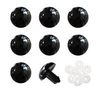 TOAOB 8 PCS 24 mm Large Safety Eyes for Crochet Dolls Eyes Crochet Eyes Plastic with Washers Amigurumi Doll Making DIY Craft Plush Animals
