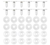 TOAOB Doll Joints for Amigurumis Crochet 20 Set 35mm White Plastic Safety Joints for Stuffed Animals Limbs and Arms Movable Connectors for Doll Making DIY Crafts