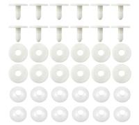 TOAOB Doll Joints for Amigurumis Crochet 20 Set 40mm White Plastic Safety Joints for Stuffed Animals Limbs and Arms Movable Connectors for Doll Making DIY Crafts