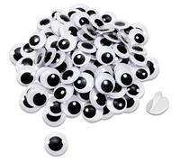 TOAOB Googly Eyes Self Adhesive 100pcs Small Round 20mm on Black White