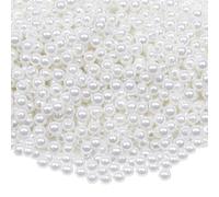 TOAOB White Pearl Beads for Craft 1000pcs 5mm Fake Pearls with Holes Acrylic Round Loose Sew on Beads for Jewelry Making Bracelets Necklaces Hairs Crafts Decoration and Vase Filler