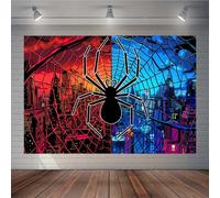 TOAOFY 6×4FT Dark Psychedelic Spider Backdrop Birthday Movie Party Decorations Witch Photo Booth Studio Props TAYHB101