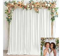TOAOFY White Backdrop Curtains Wedding Background Drapes White Drapes for Backdrop Decoration Photography Video Studio Props 10x10ft TAYNSDJ096