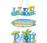 TOARTi Beach Wall Art Sign - Life is Better at The Beach Summer Plaque