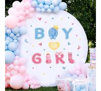 TOARTi Boy or Girl Gender Reveal Decal Baby Shower Wall Stickers Gender Reveal Party Decoration Girl or Boy Wall Decal for Balloon Arch Backdrop Pregnancy Party Supplies