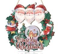 TOARTi Christmas Wood Sign for Outdoor Decoration,Santa Claus is Coming Wall Art,Merry Christmas Porch Decor Farmhouse Welcome Door Sign Hanging for Home Party Indoor Outdoor Wall Decorations